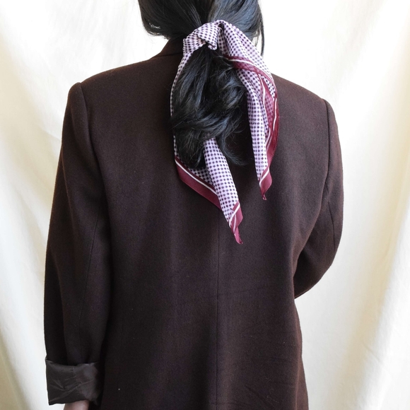 Vintage dark brown wool longline coat - Picture 7 of 7